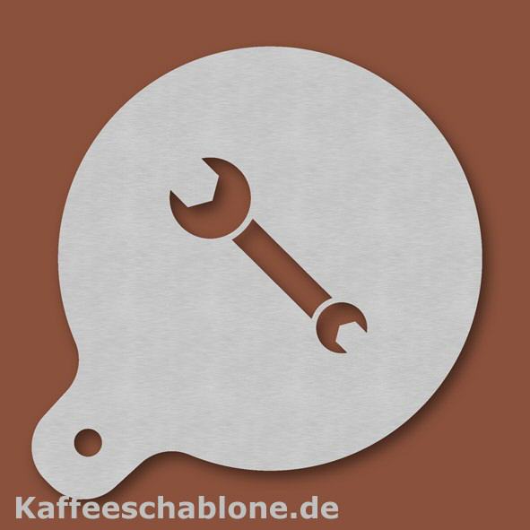 Kaffeeschablone Schraubenschlüssel aus Edelstahl