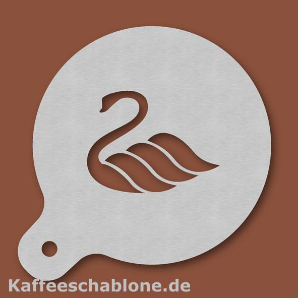 Kaffeeschablone Schwan aus Edelstahl