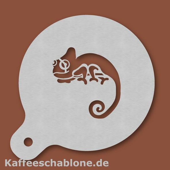 Kaffeeschablone Chamaeleon aus Edelstahl