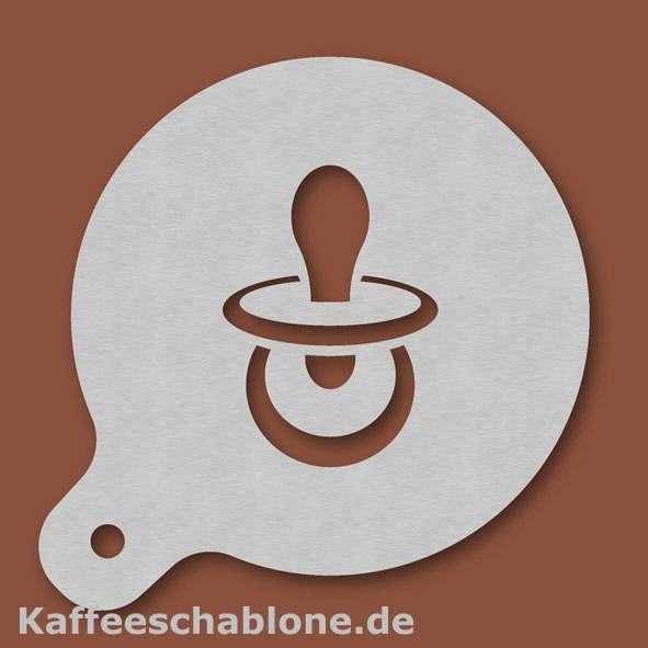 Kaffeeschablone Schnuller aus Edelstahl