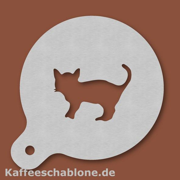 Kaffeeschablone Katze aus Edelstahl