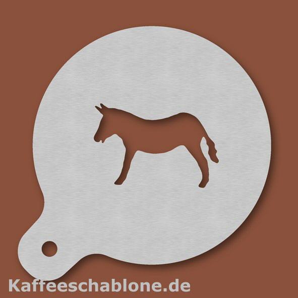 Kaffeeschablone Esel aus Edelstahl
