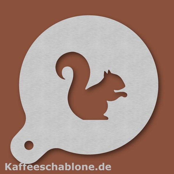 Kaffeeschablone Eichhörnchen aus Edelstahl