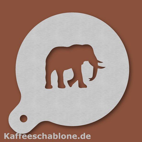Kaffeeschablone Elefant aus Edelstahl