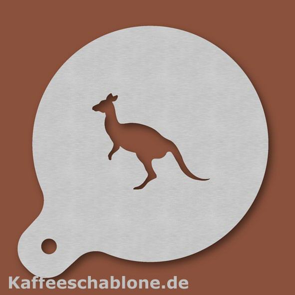 Kaffeeschablone Känguru aus Edelstahl
