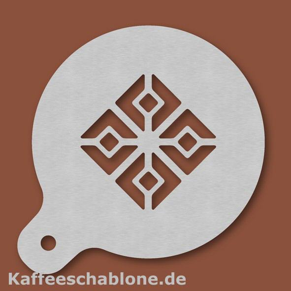 Kaffeeschablone Ornament aus Edelstahl