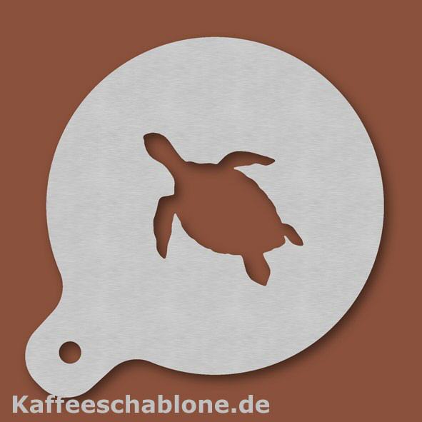 Kaffeeschablone Schildkröte aus Edelstahl