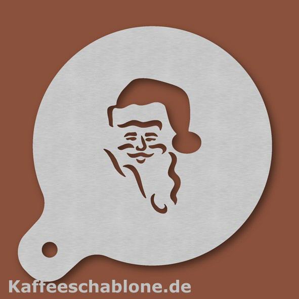 Kaffeeschablone Weihnachtsmann aus Edelstahl