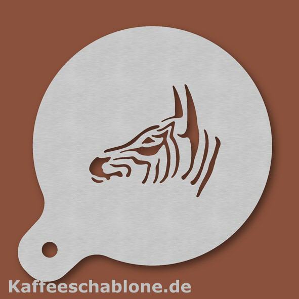 Kaffeeschablone Zebra aus Edelstahl
