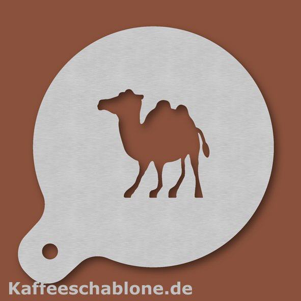 Kaffeeschablone Kamel aus Edelstahl