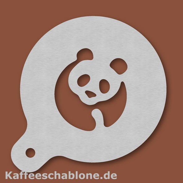 Kaffeeschablone Panda aus Edelstahl