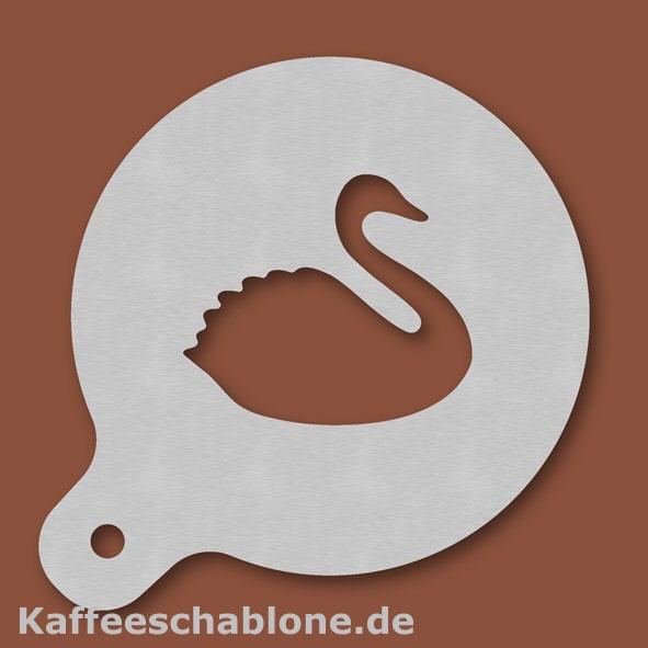 Kaffeeschablone Schwan aus Edelstahl