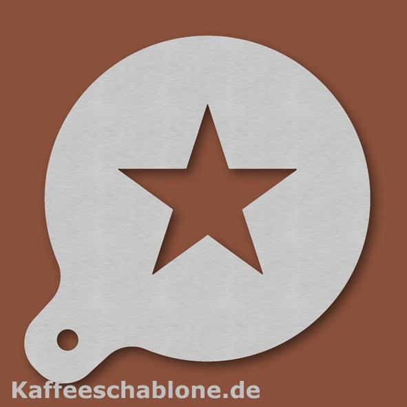 Kaffeeschablone Stern aus Edelstahl