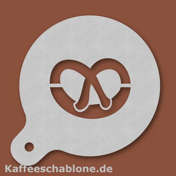 Kaffeeschablone Brezel aus Edelstahl