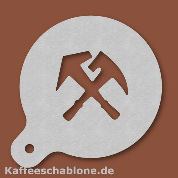 Kaffeeschablone Dachdecker aus Edelstahl