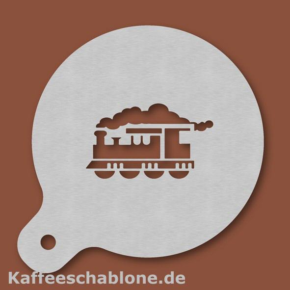 Kaffeeschablone Eisenbahn aus Edelstahl