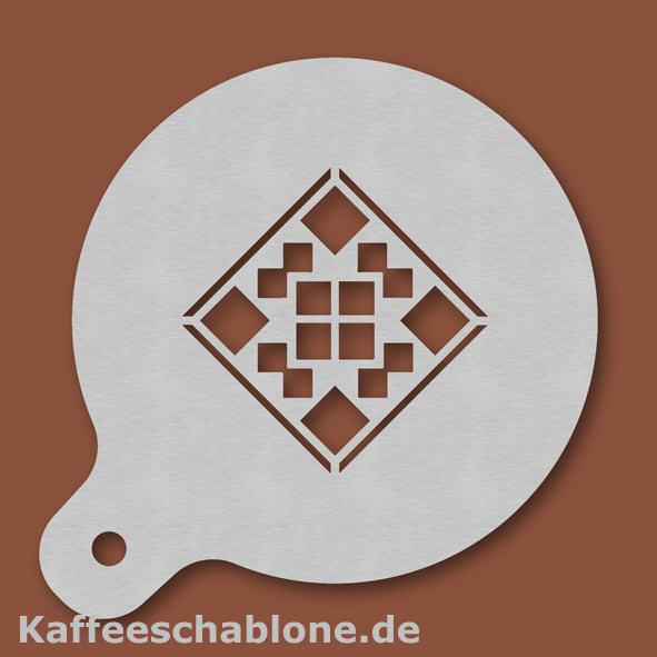 Kaffeeschablone Fliesen aus Edelstahl