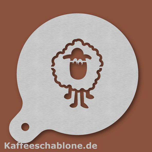 Kaffeeschablone Schaf aus Edelstahl