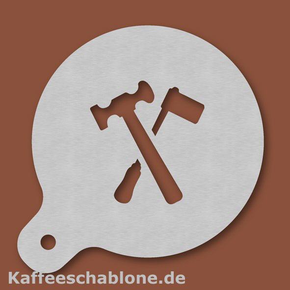 Kaffeeschablone Installateur aus Edelstahl