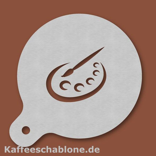 Kaffeeschablone Künstler aus Edelstahl