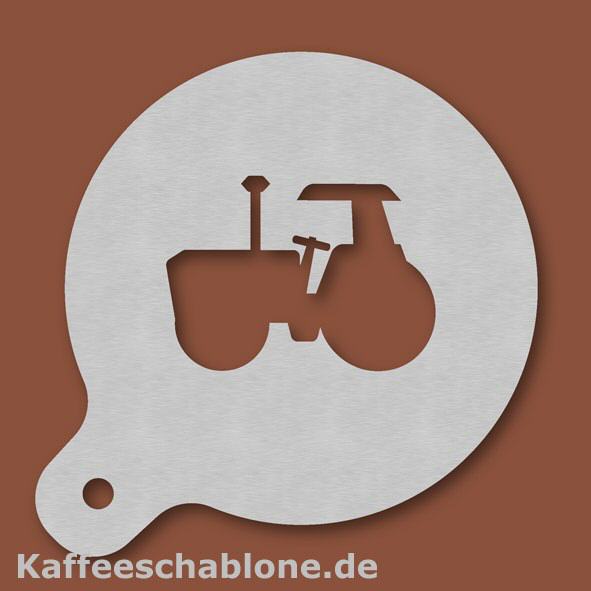 Kaffeeschablone Traktor aus Edelstahl