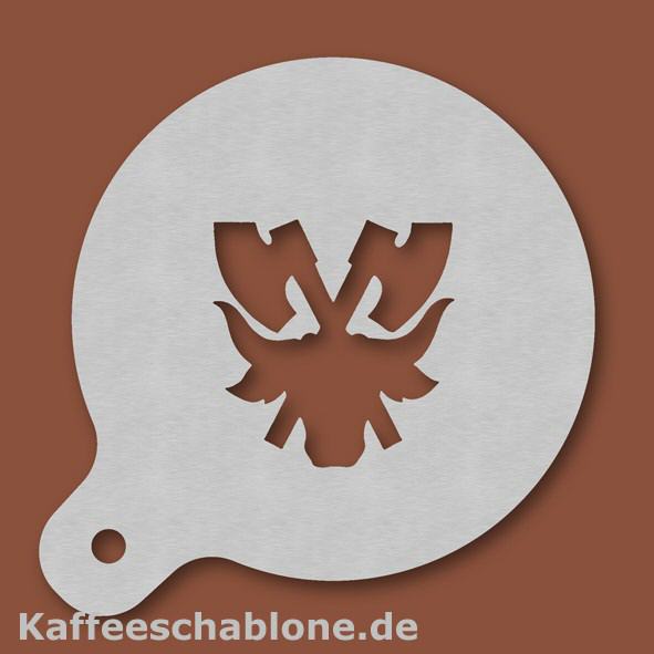 Kaffeeschablone Metzger aus Edelstahl