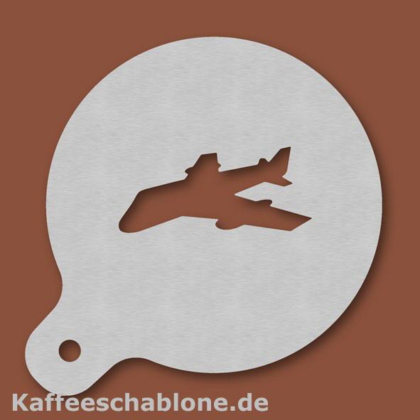 Kaffeeschablone Flugzeug aus Edelstahl