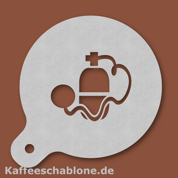 Kaffeeschablone Parfüm aus Edelstahl