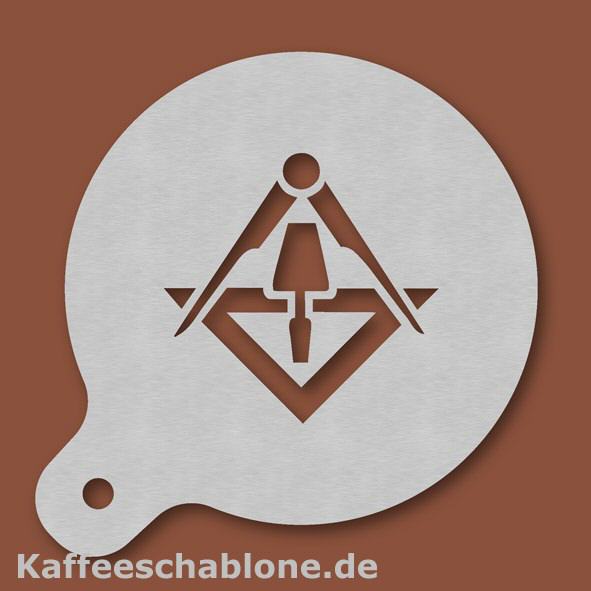 Kaffeeschablone Stukkateur aus Edelstahl