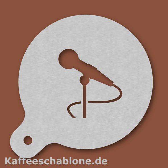 Kaffeeschablone Mikrofon aus Edelstahl