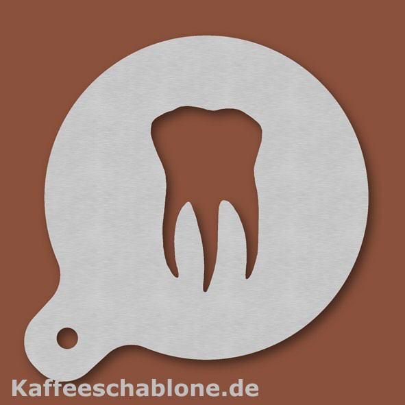 Kaffeeschablone Zahn aus Edelstahl