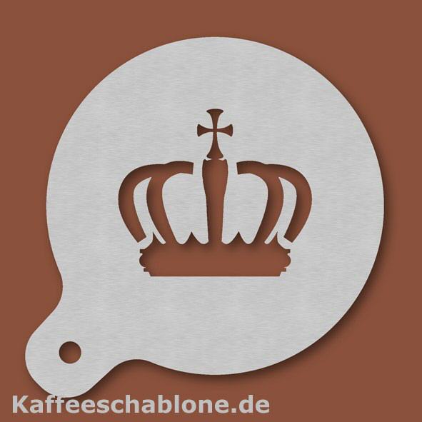 Kaffeeschablone Krone aus Edelstahl