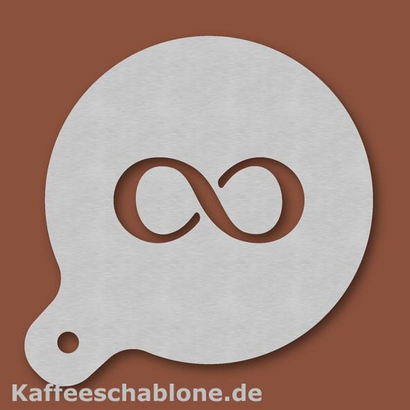 Kaffeeschablone Unendlichkeit aus Edelstahl