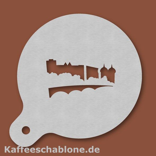Kaffeeschablone Heidelberg aus Edelstahl
