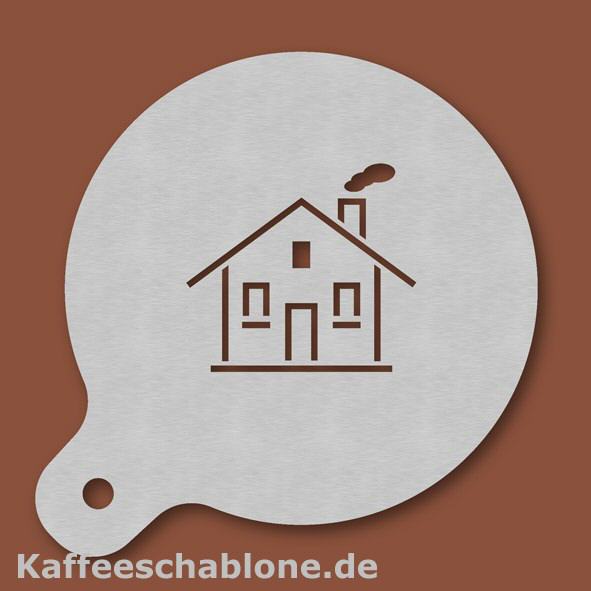 Kaffeeschablone Haus aus Edelstahl