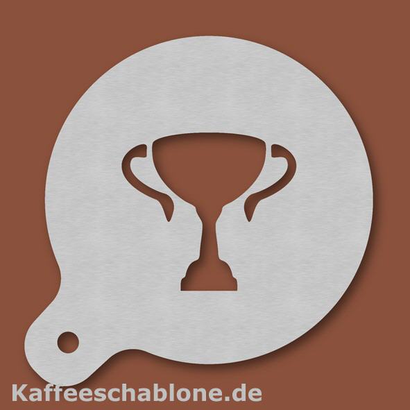 Kaffeeschablone Pokal aus Edelstahl