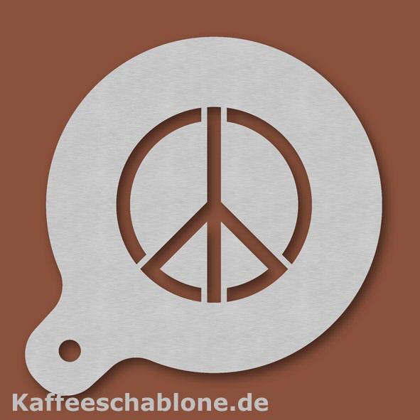 Kaffeeschablone Peace-Zeichen aus Edelstahl