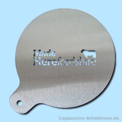 Kaffeeschablone "Made in Hereford"