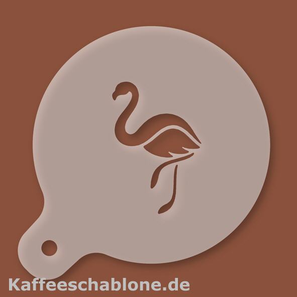 Kaffeeschablone Flamingo aus Kunststoff