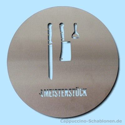 Tortenschablone Sonderanfertigung "Meisterstück"